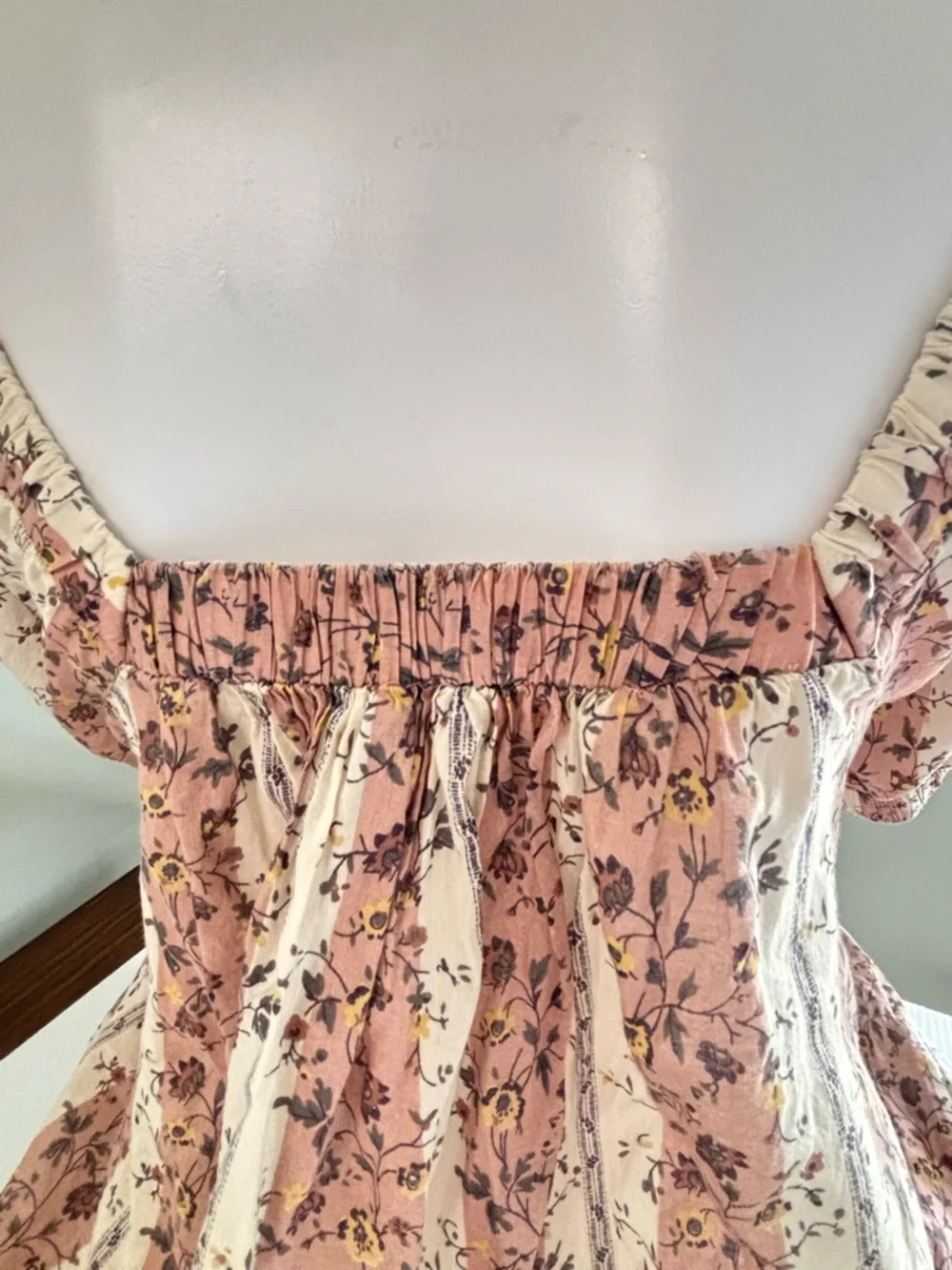 Free People 'Vintage Lover' Floral Print Short Sleeve Blouse Boho